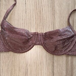Monday Swimwear Maui Top in Mauve Shimme